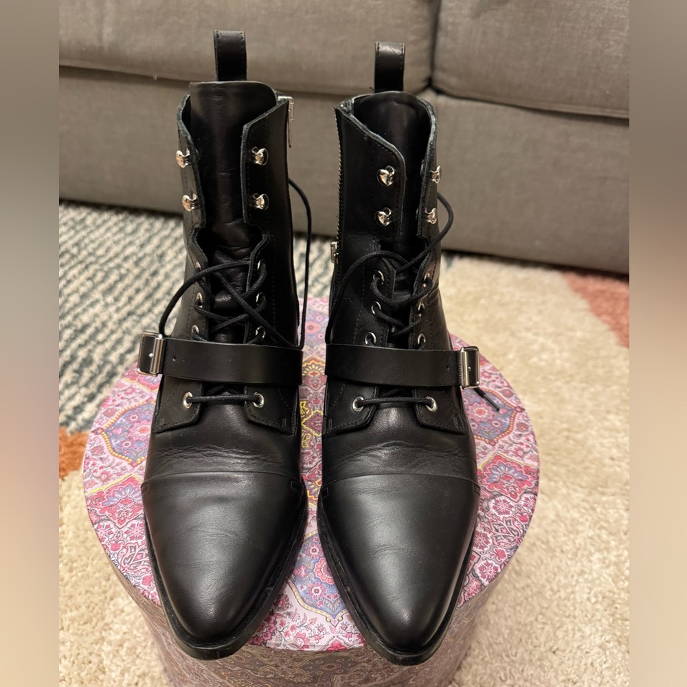 All saints leather boots women's size 9